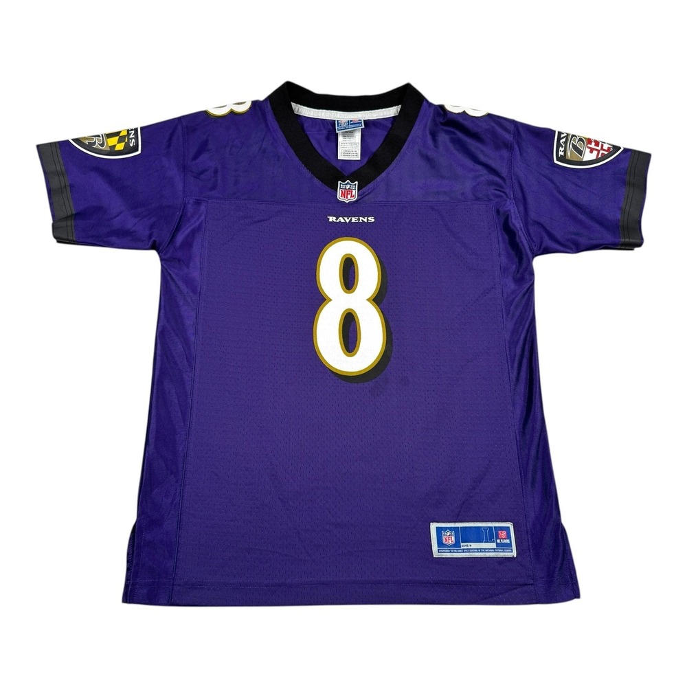 Baltimore Ravens Football Jersey Boys Youth Large Purple NFL Pro Line Jackson 8